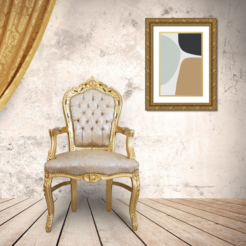 Natural Trio Gold Ornate Wood Framed Art Print with Double Matting by Sawall, Anastasia