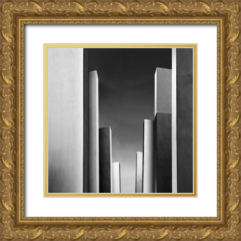 Il Giardino Incantato Ii Gold Ornate Wood Framed Art Print with Double Matting by Di Sebastiano, Pietrino