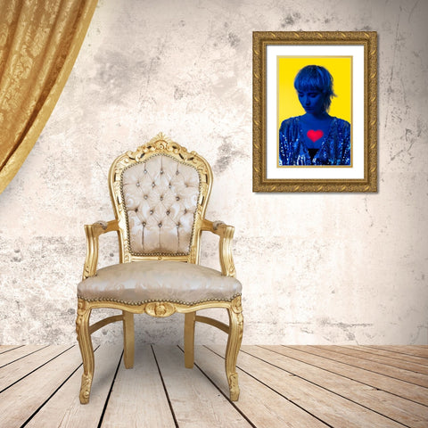 Ukrainian girl Gold Ornate Wood Framed Art Print with Double Matting by Werner, Piotr