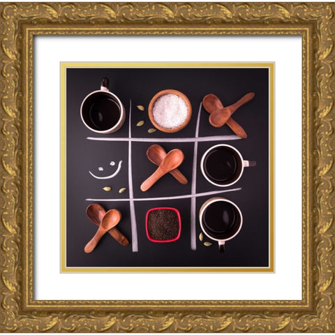 Still Life Art Gold Ornate Wood Framed Art Print with Double Matting by Dhuper, Sumit