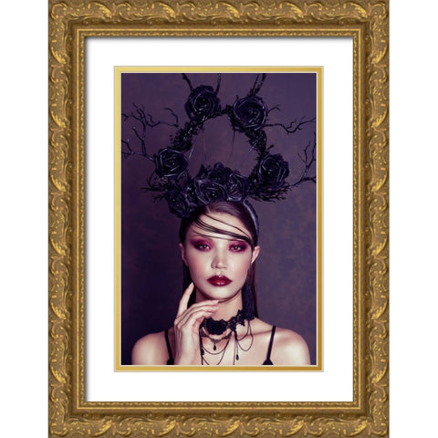 my wich Gold Ornate Wood Framed Art Print with Double Matting by Amar, Yoni