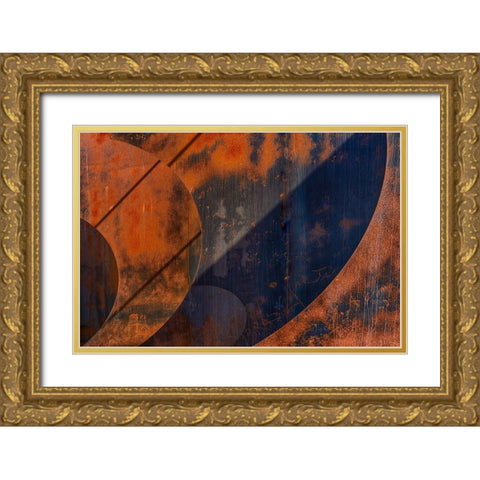 Artistic rusty look Gold Ornate Wood Framed Art Print with Double Matting by Van Son, Greetje
