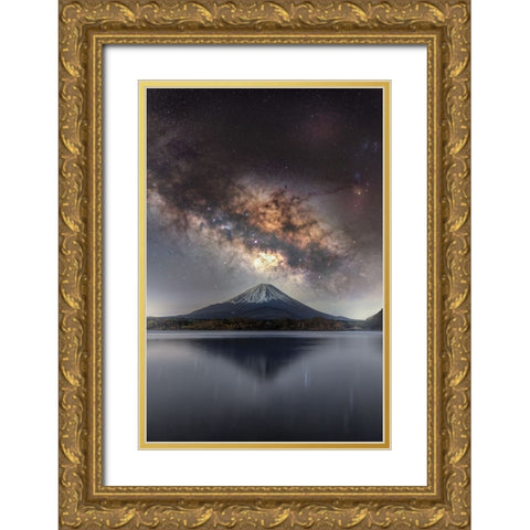 Sanctuary of Stars Gold Ornate Wood Framed Art Print with Double Matting by Harlock