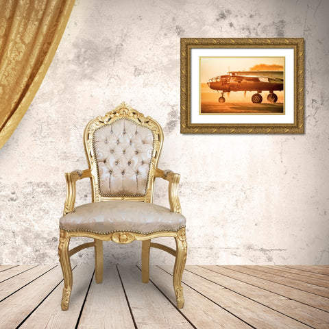 Sun ride Gold Ornate Wood Framed Art Print with Double Matting by Wrobel, Piotr
