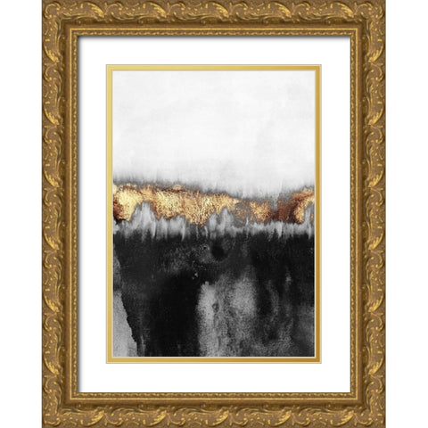 Gloomy Gold Ornate Wood Framed Art Print with Double Matting by Fredriksson, Elisabeth
