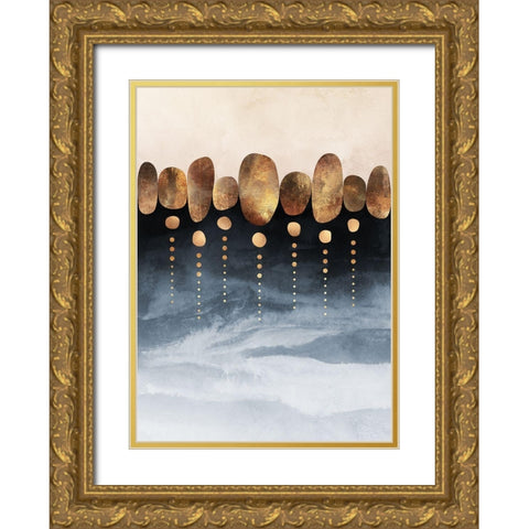 Natural Abstraction Gold Ornate Wood Framed Art Print with Double Matting by Fredriksson, Elisabeth