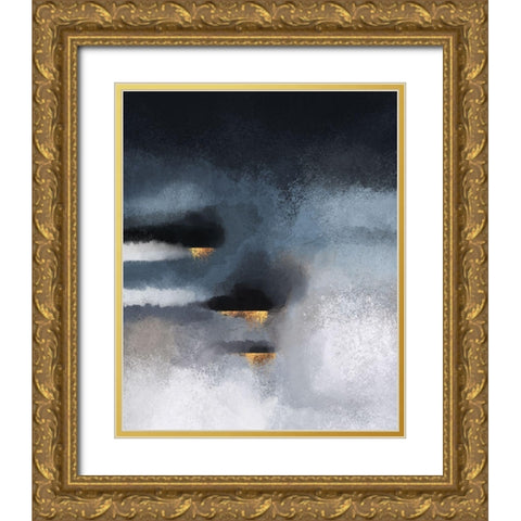 Cloudburst Gold Ornate Wood Framed Art Print with Double Matting by Fredriksson, Elisabeth