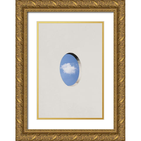 Cloud services Gold Ornate Wood Framed Art Print with Double Matting by Cederberg, Marcus