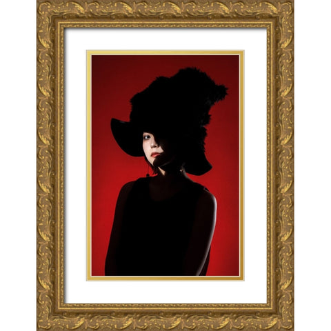 Red World Gold Ornate Wood Framed Art Print with Double Matting by Sumimoto, Suguru