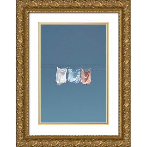 Laundry Gold Ornate Wood Framed Art Print with Double Matting by Cederberg, Marcus