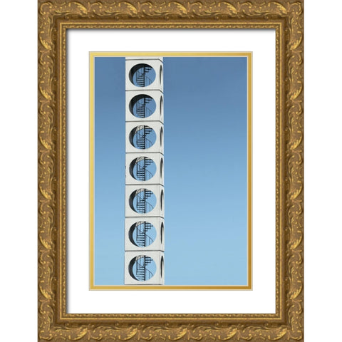 Tower of power Gold Ornate Wood Framed Art Print with Double Matting by Cederberg, Marcus