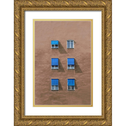 Blinds Gold Ornate Wood Framed Art Print with Double Matting by Cederberg, Marcus