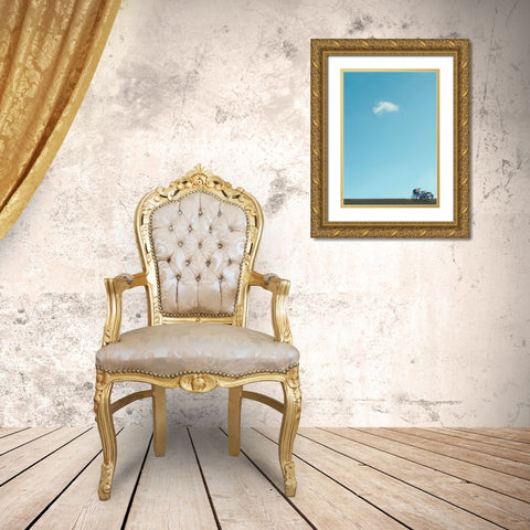 Cloud bike Gold Ornate Wood Framed Art Print with Double Matting by Cederberg, Marcus