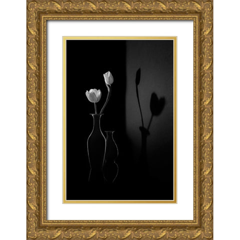 The Shadow of Spring Gold Ornate Wood Framed Art Print with Double Matting by Zhang, Libby