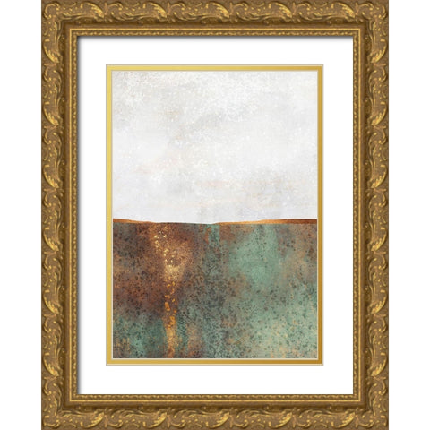First Snow Gold Ornate Wood Framed Art Print with Double Matting by Fredriksson, Elisabeth