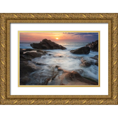 Primordial existence Gold Ornate Wood Framed Art Print with Double Matting by Maestosi, Andrea