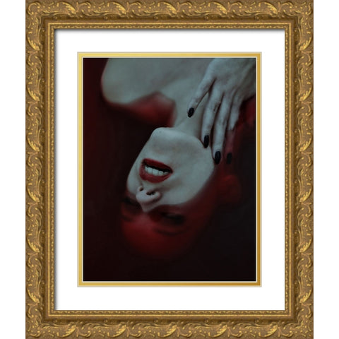 Red Dream Gold Ornate Wood Framed Art Print with Double Matting by Hasanian, Yasin