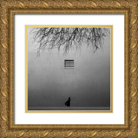 Waiting for freedom Gold Ornate Wood Framed Art Print with Double Matting by Alizolghadri93