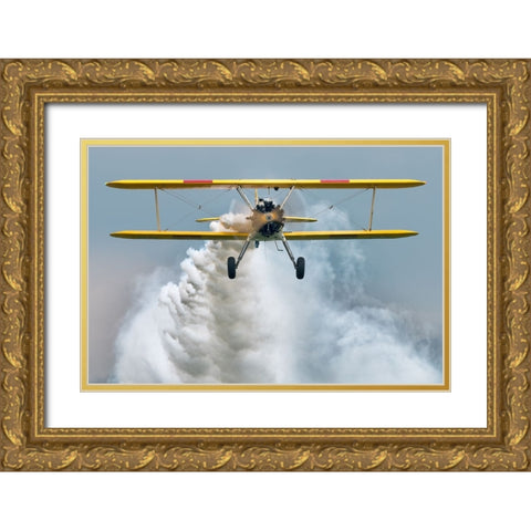 Oldtimer Sterman Gold Ornate Wood Framed Art Print with Double Matting by Wrobel, Piotr
