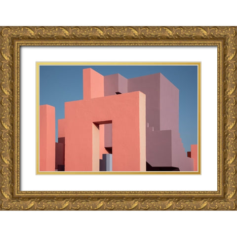 Muralla Roja #48 Gold Ornate Wood Framed Art Print with Double Matting by Wride, Linda