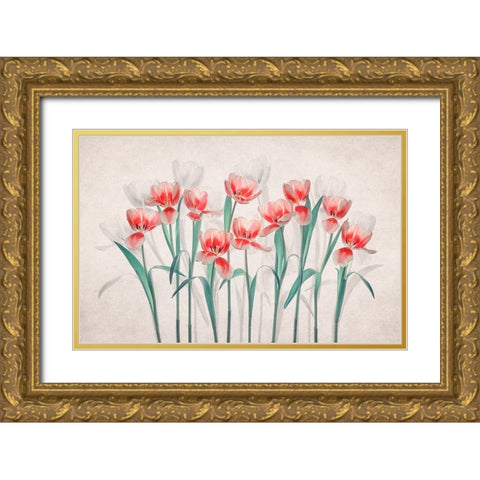 Joy of Spring Gold Ornate Wood Framed Art Print with Double Matting by Jacobs, Lydia