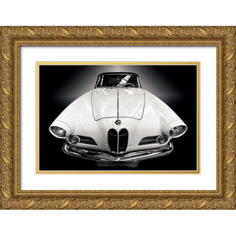 The Cabriolet Gold Ornate Wood Framed Art Print with Double Matting by Weber, Roland