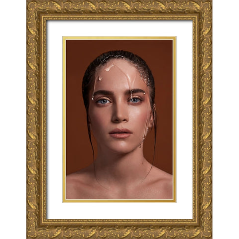 King of The Wizards Gold Ornate Wood Framed Art Print with Double Matting by Naderi, Peyman