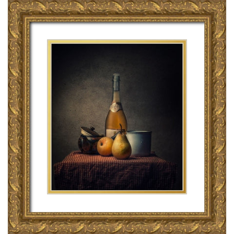 Still Life Gold Ornate Wood Framed Art Print with Double Matting by Adrian Chis, Paul