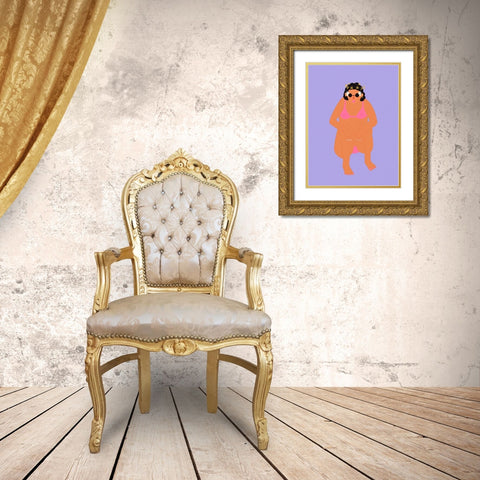 Spring Gold Ornate Wood Framed Art Print with Double Matting by Jotadejai
