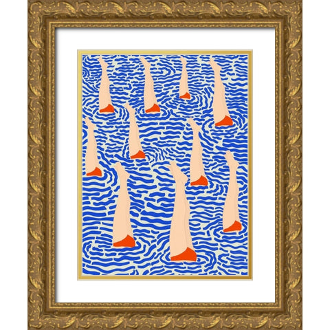 BaApistas Gold Ornate Wood Framed Art Print with Double Matting by Jotadejai