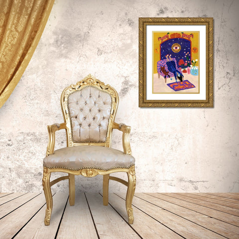 Day off from office Gold Ornate Wood Framed Art Print with Double Matting by Jotadejai
