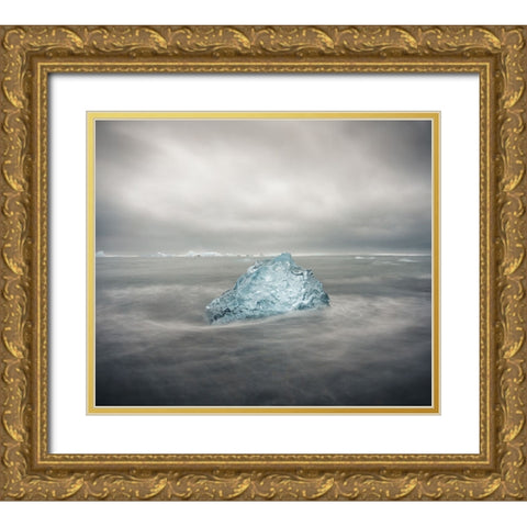 Lonely Land Gold Ornate Wood Framed Art Print with Double Matting by Rong, Herbert