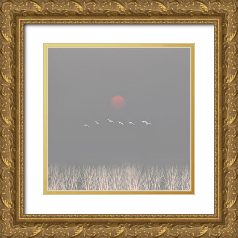 There are gods in the sky Gold Ornate Wood Framed Art Print with Double Matting by Fei, Hsiao-Yang