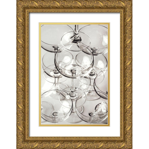 Champagne tower_7 Gold Ornate Wood Framed Art Print with Double Matting by 1x Studio III