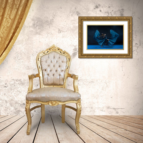 Butterfly Wardrobe Gold Ornate Wood Framed Art Print with Double Matting by Suhardjo, Lisdiyanto