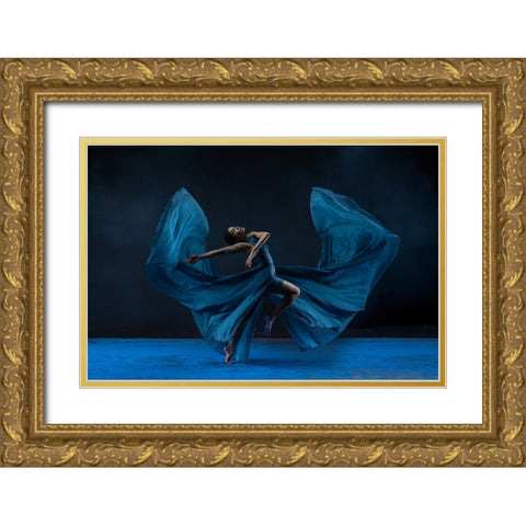 Butterfly Wardrobe Gold Ornate Wood Framed Art Print with Double Matting by Suhardjo, Lisdiyanto