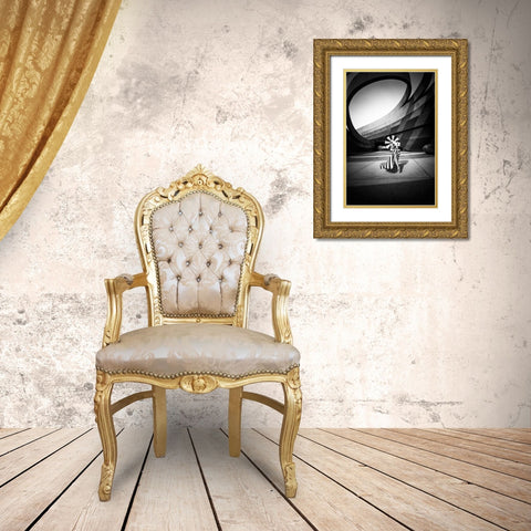 With the wind Gold Ornate Wood Framed Art Print with Double Matting by Abu, Dekel