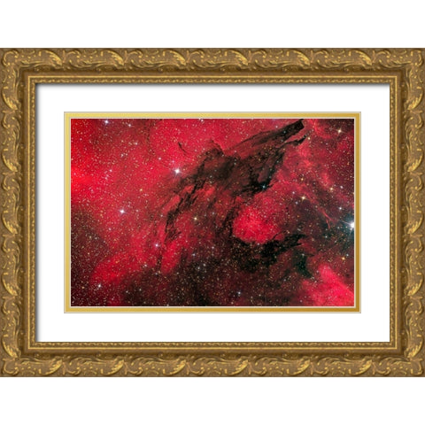 Hungry like the Wolf Gold Ornate Wood Framed Art Print with Double Matting by Chander, Vikas