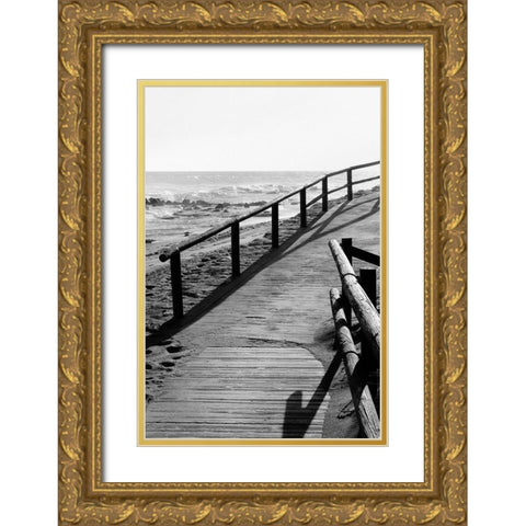 Beach_008 Gold Ornate Wood Framed Art Print with Double Matting by 1x Studio III