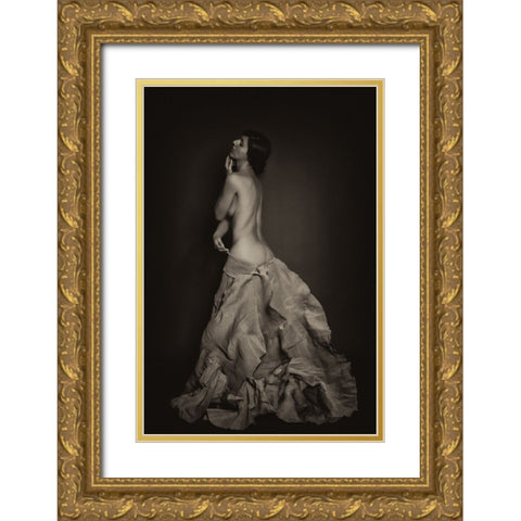 Attesa Gold Ornate Wood Framed Art Print with Double Matting by Photography Expressive