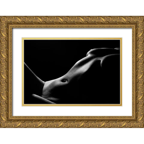 IM Yours Gold Ornate Wood Framed Art Print with Double Matting by Popescu, Olivia
