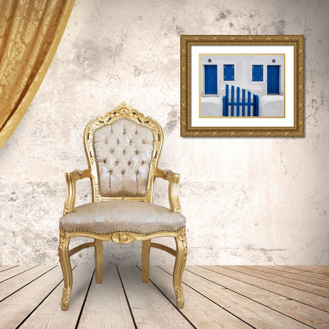 Greece Gold Ornate Wood Framed Art Print with Double Matting by Auerbach, Markus