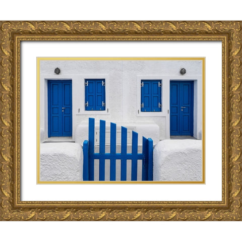 Greece Gold Ornate Wood Framed Art Print with Double Matting by Auerbach, Markus