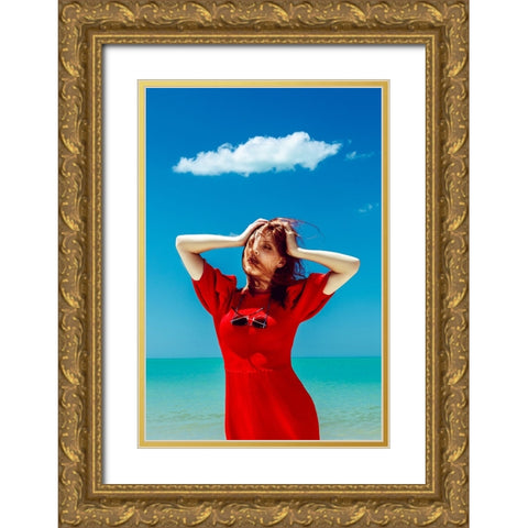 The Red Breeze Gold Ornate Wood Framed Art Print with Double Matting by Bolgov (Axe), Ruslan