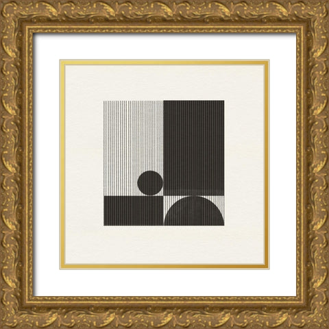 Paper Object No4. Gold Ornate Wood Framed Art Print with Double Matting by The Miuus Studio