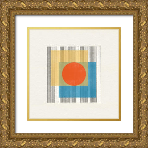 Midcentury Modern Object No3. Gold Ornate Wood Framed Art Print with Double Matting by The Miuus Studio