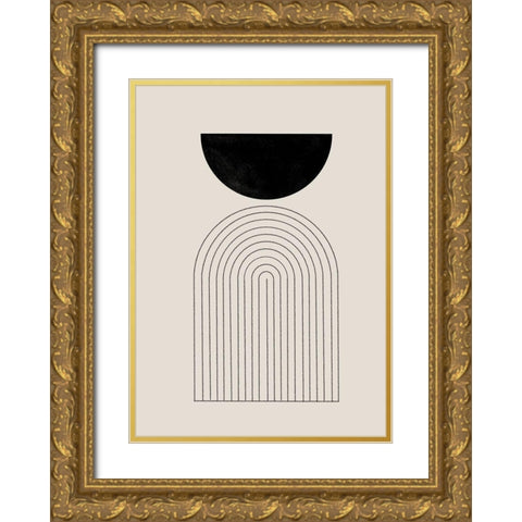 BaB No1. Gold Ornate Wood Framed Art Print with Double Matting by The Miuus Studio