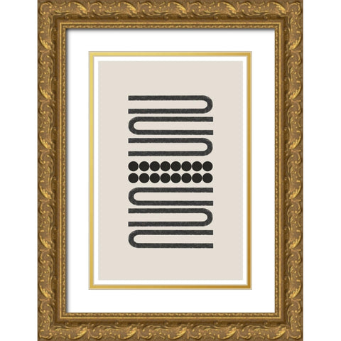 BaB No24. Gold Ornate Wood Framed Art Print with Double Matting by The Miuus Studio