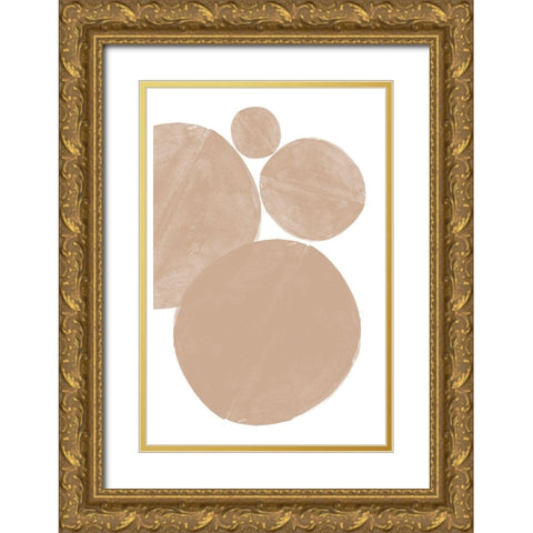 Soft Composition No5. Gold Ornate Wood Framed Art Print with Double Matting by The Miuus Studio
