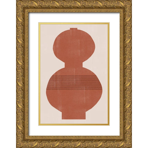 Vase No3. Gold Ornate Wood Framed Art Print with Double Matting by The Miuus Studio